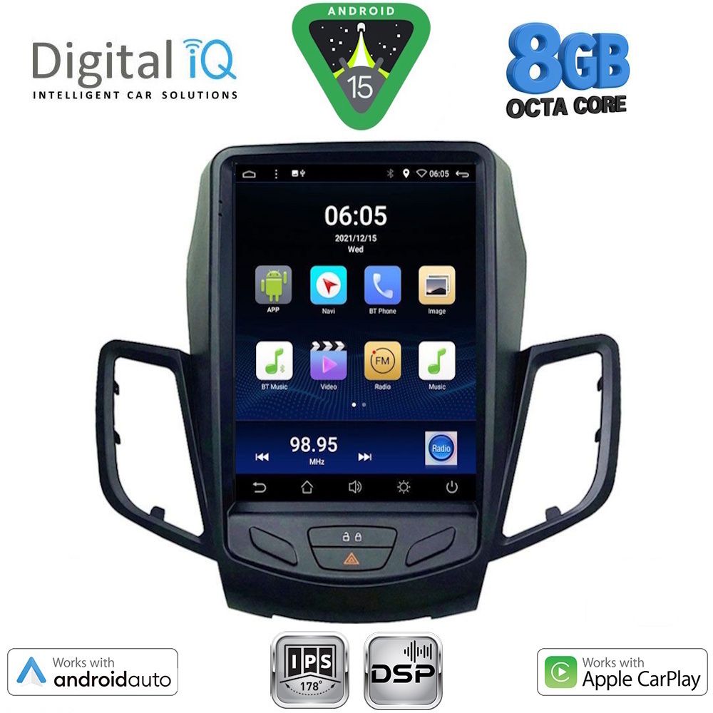 BXF7854_15 DIGITAL IQ BXF 7854_CPAA TESLA STYLE for FORD FIESTA mod. 2008-2017 - Image 1