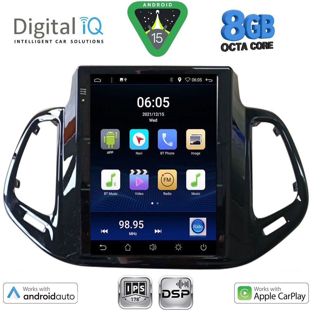 BXF7878_15 DIGITAL IQ BXF 7878_CPAA TESLA STYLE for JEEP COMPASS mod. 2017-2021 - Image 1