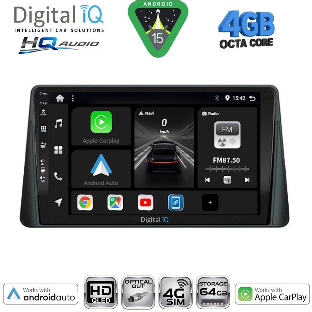 BXK19158-15 DIGITAL IQ BXK 19158_CPAA (9inc) MULTIMEDIA TABLET for FORD FOCUS mod. 2019-2025 - Image 1