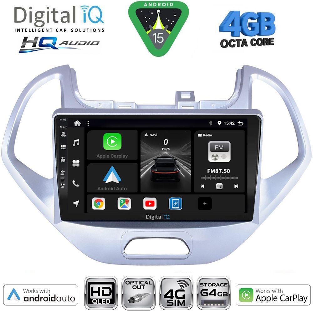 BXK19167SL-15 DIGITAL IQ BXK 19167LO_CPAA (9inc) MULTIMEDIA TABLET for FORD KA mod. 2017-2024 - Image 1