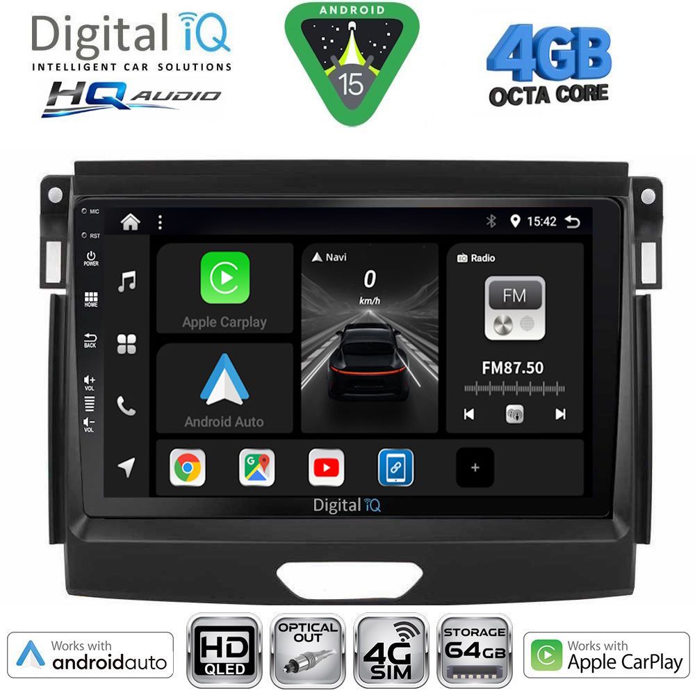 BXK19172A-15 DIGITAL IQ BXK 19172A_CPAA (9inc) MULTIMEDIA TABLET for FORD RANGER mod. 2015-2018 - Image 1