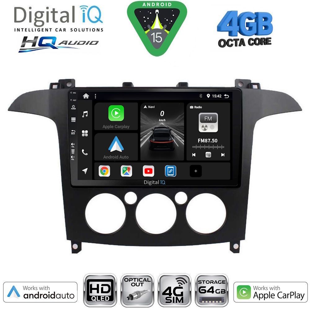 BXK19175AC-15 DIGITAL IQ BXK 19175_CPAA A/C (9inc) MULTIMEDIA TABLET for FORD SMAX mod. 2006-2014 - Image 1