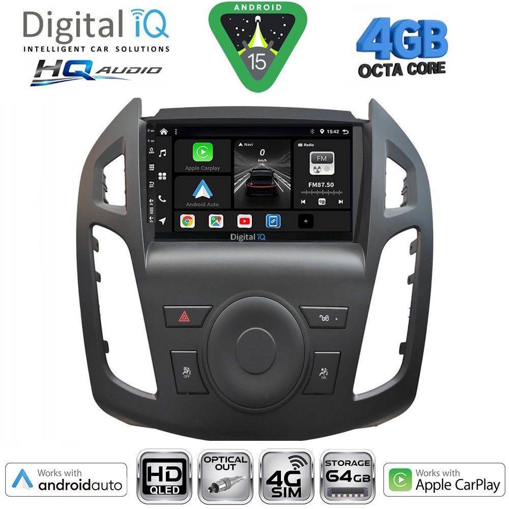 BXK19176-15 DIGITAL IQ BXK 19176_CPAA (9inc) MULTIMEDIA TABLET for FORD TRANSIT CONNECT mod. 2013-2018 - Image 1