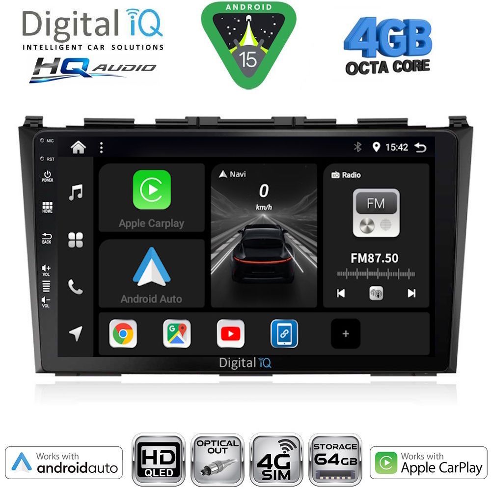 BXK19197-15 DIGITAL IQ BXK 19197_CPAA (9inc) MULTIMEDIA TABLET for HONDA CRV mod. 2006-2012 - Image 1