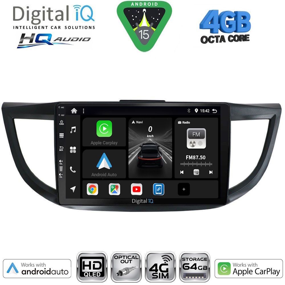 BXK19198-15 DIGITAL IQ BXK 19198_CPAA (10inc) MULTIMEDIA TABLET for HONDA CRV mod. 2013-2017 - Image 1