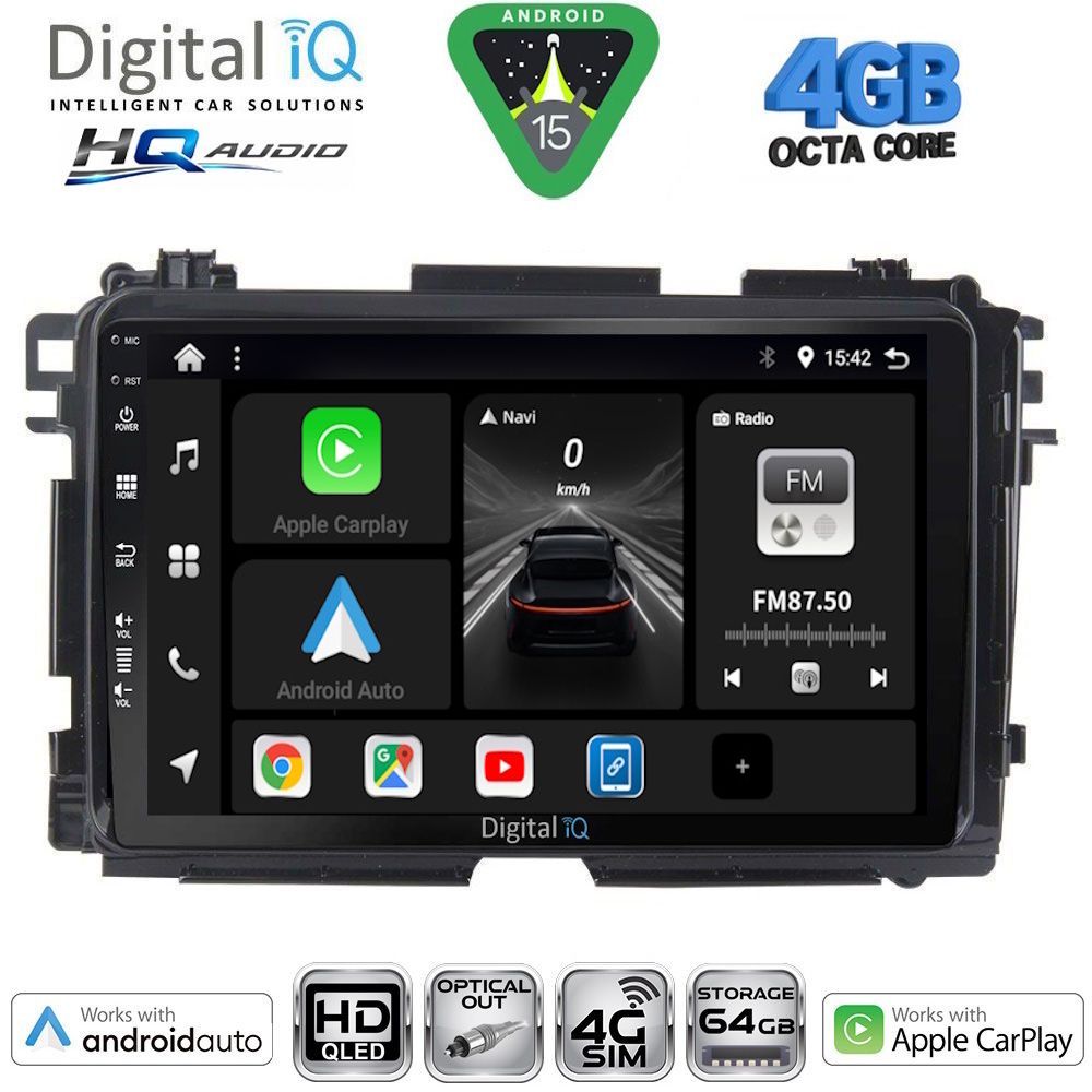 BXK19201-15 DIGITAL IQ BXK 19201_CPAA (9inc) MULTIMEDIA TABLET for HONDA HRV mod. 2015-2021 - Image 1