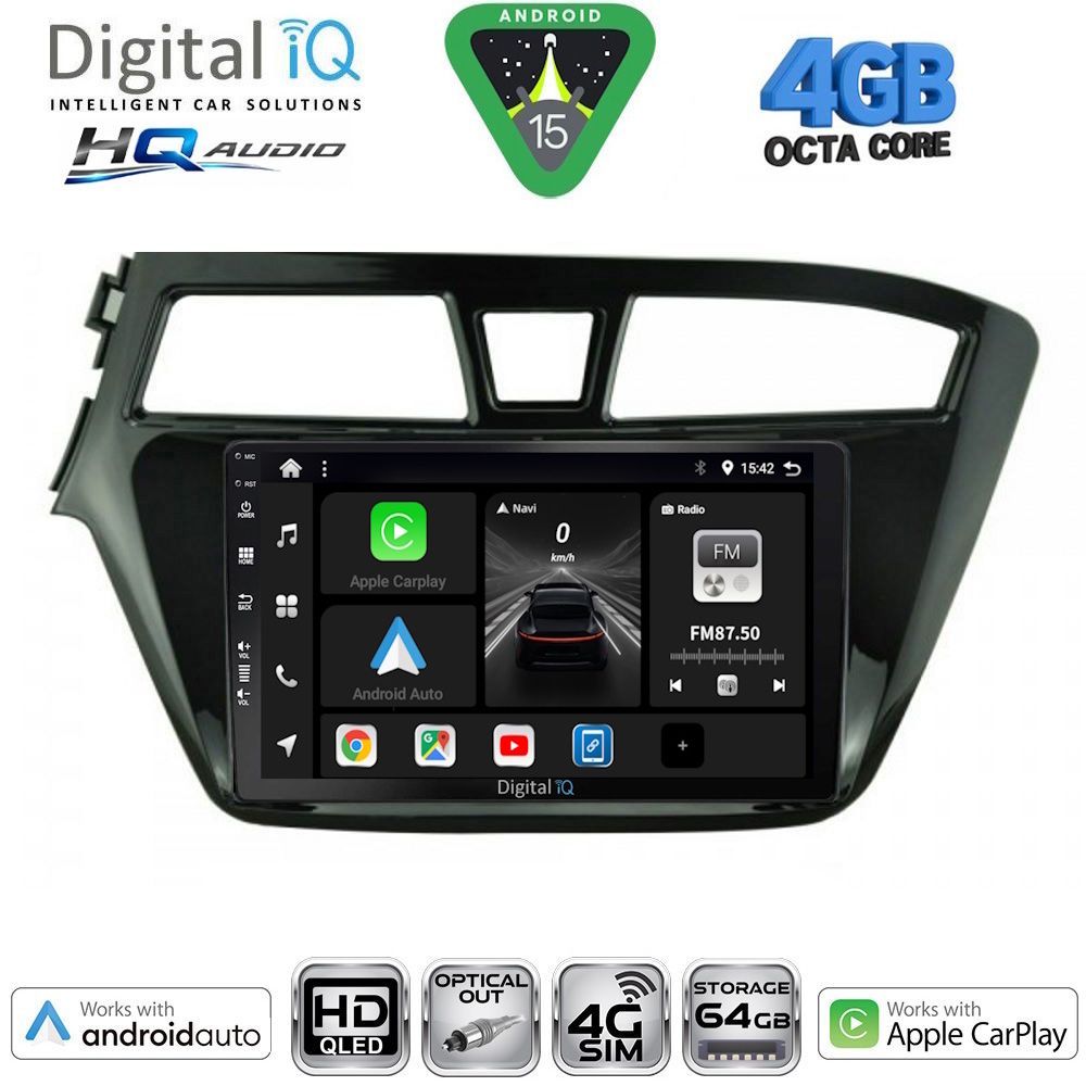 BXK19229-15 DIGITAL IQ BXK 19229_CPAA (9inc) MULTIMEDIA TABLET for HYUNDAI i20 mod. 2014-2018 - Image 1