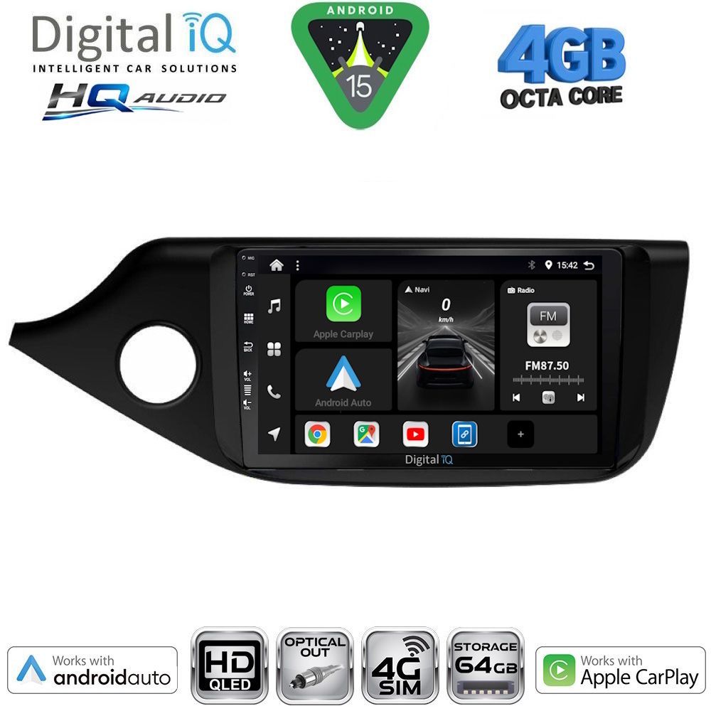 BXK19302-15 DIGITAL IQ BXK 19302_CPAA (9inc) MULTIMEDIA TABLET for KIA CEED mod. 2012-2018 - Image 1