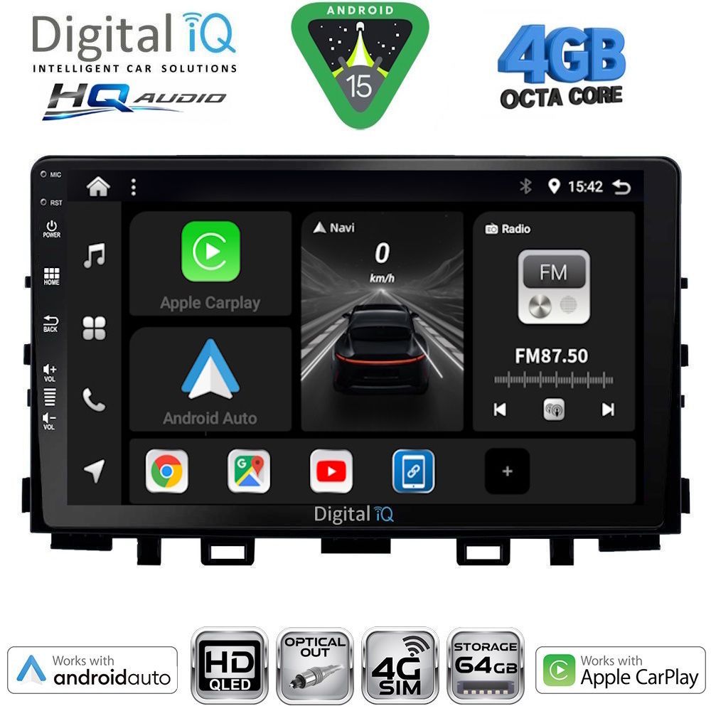 BXK19316-15 DIGITAL IQ BXK 19316_CPAA (9inc) MULTIMEDIA TABLET for KIA RIO mod. 2018-2026 – STONIC mod. 2017-2026 - Image 1