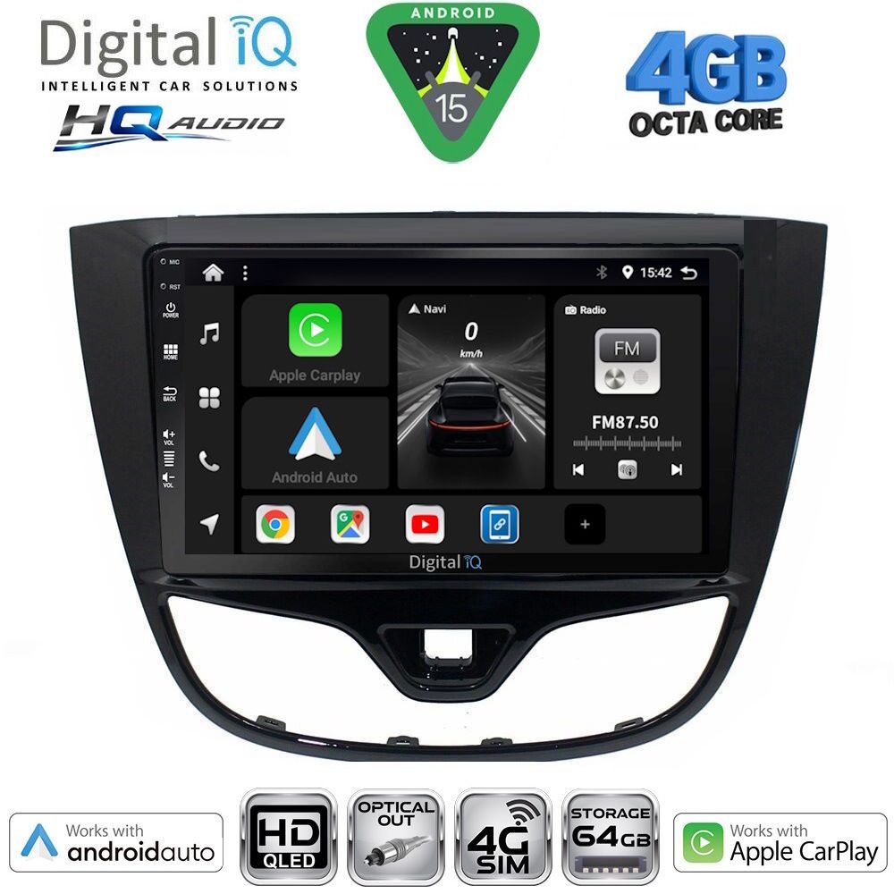 BXK19489-15 DIGITAL IQ BXK 19489_CPAA (10inc) MULTIMEDIA TABLET for OPEL KARL mod. 2014-2019 - Image 1