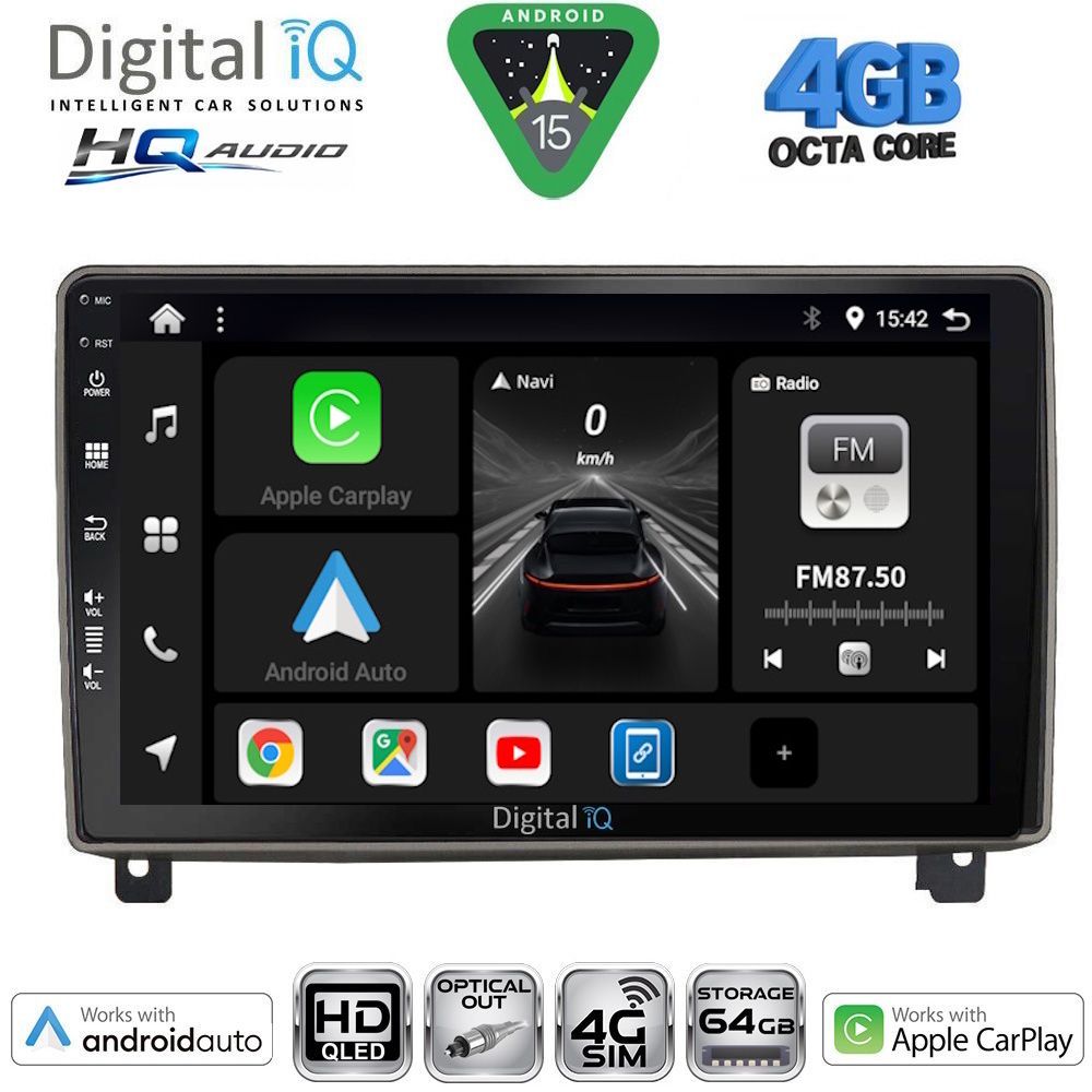 BXK19517-15 DIGITAL IQ BXK 19517_CPAA (9inc) MULTIMEDIA TABLET for PEUGEOT 407 mod. 2004-2011 - Image 1