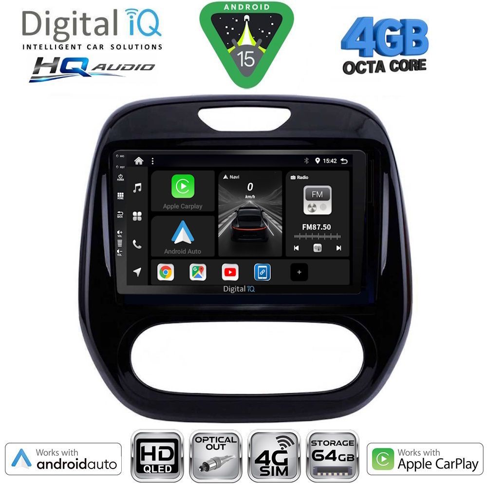 BXK19542AC-15 DIGITAL IQ BXK 19542_CPAA (9inc) MULTIMEDIA TABLET for RENAULT CAPTUR mod. 2013-2019 - Image 1