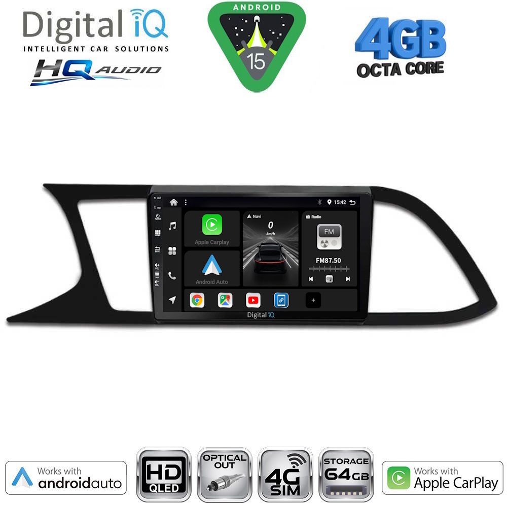 BXK19575-15 DIGITAL IQ BXK 19575_CPAA (9inc) MULTIMEDIA TABLET for SEAT LEON mod. 2012-2021 - Image 1