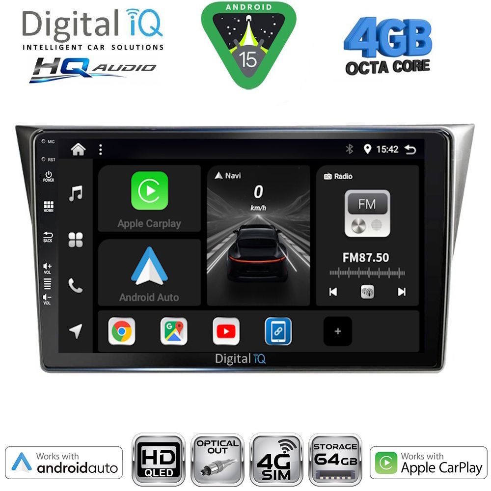 BXK19659-15 DIGITAL IQ BXK 19659_CPAA (9inc) MULTIMEDIA TABLET for SUBARU IMPREZA mod. 2002-2008 - Image 1