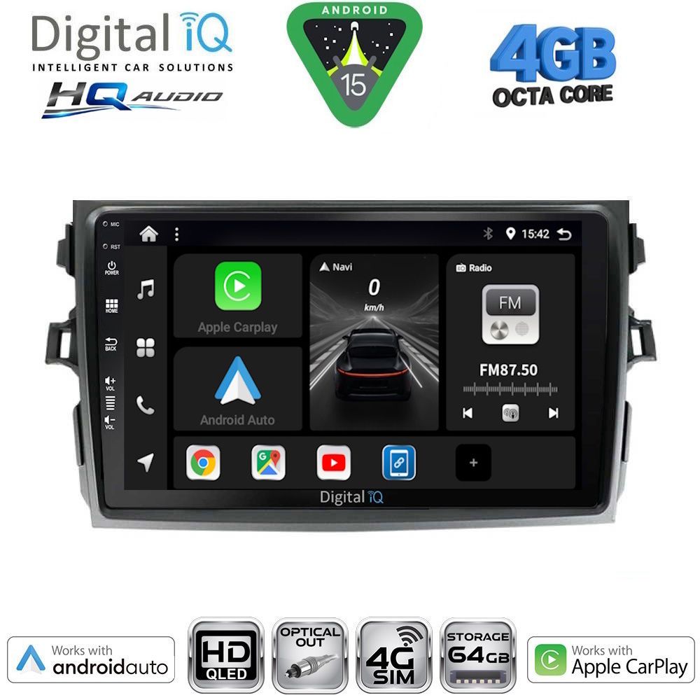 BXK19713-15 DIGITAL IQ BXK 19713_CPAA (9inc) MULTIMEDIA TABLET for TOYOTA COROLLA 4D mod. 2006-2012 - Image 1