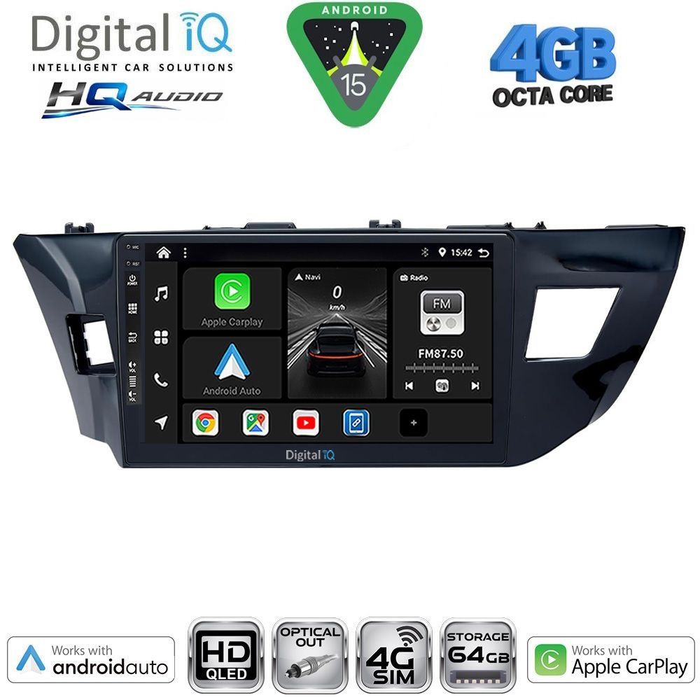 BXK19714MD-15 DIGITAL IQ BXK 19714MD_CPAA (10inc) MULTIMEDIA TABLET for TOYOTA COROLLA mod. 2013-2016 - Image 1