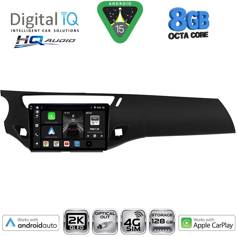 BXK20092_15_ DIGITAL IQ BXK 20092BL_CPAA (9inc) MULTIMEDIA TABLET for CITROEN C3 - DS3 mod. 2009-2016 (BLACK) - Image 1