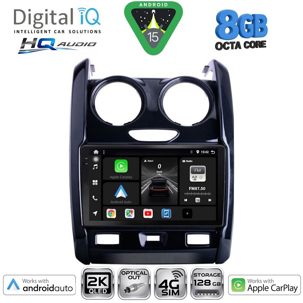 BXK20103_15_ DIGITAL IQ BXK 20103_CPAA (9inc) MULTIMEDIA TABLET for DACIA DUSTER mod. 2012-2019 - Image 1