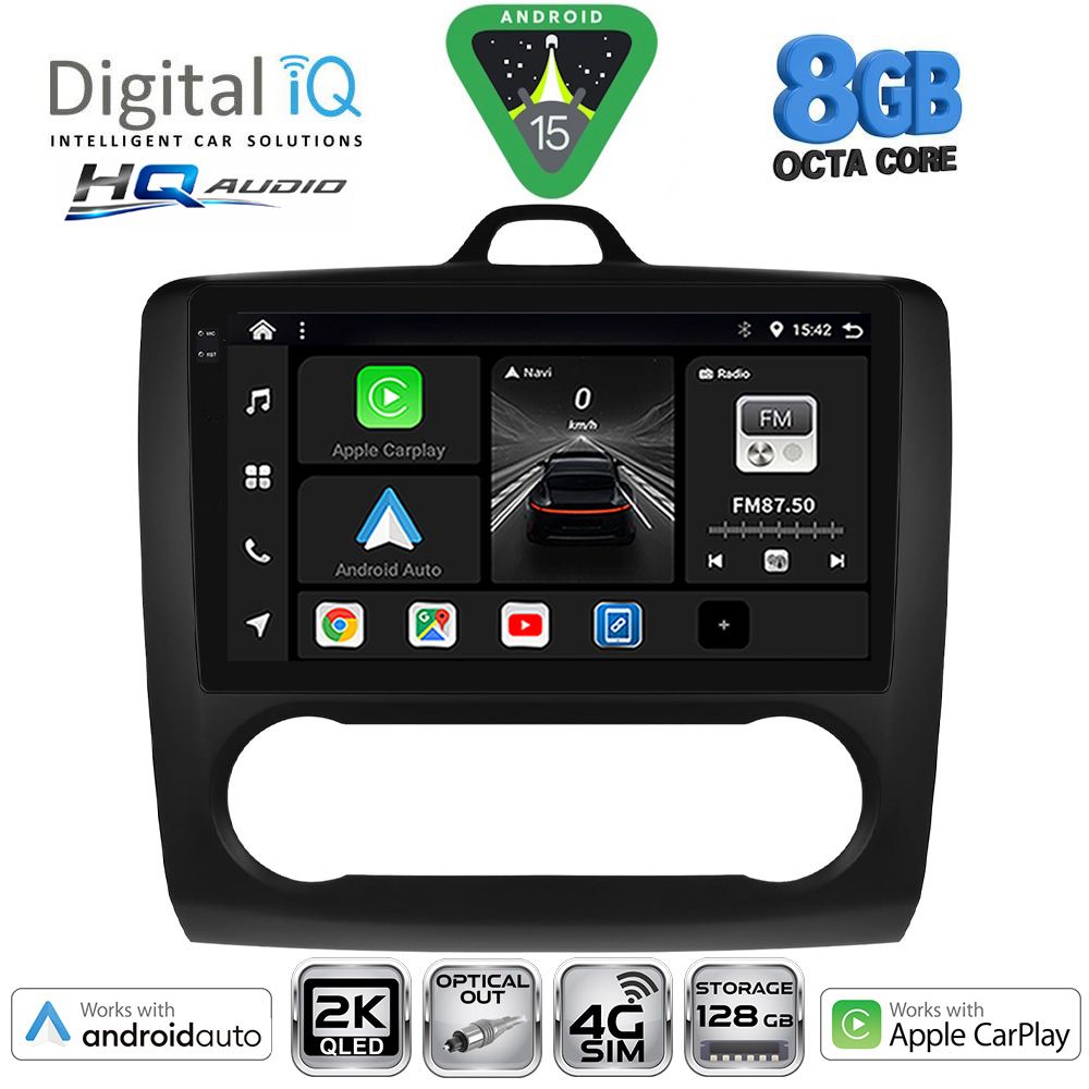 BXK20156ΒL-CL_15-1 DIGITAL IQ BXK 20156BL_CPAA CLIMA (9inc) MULTIMEDIA TABLET for FORD FOCUS mod. 2005-2012 (BLACK) - Image 1