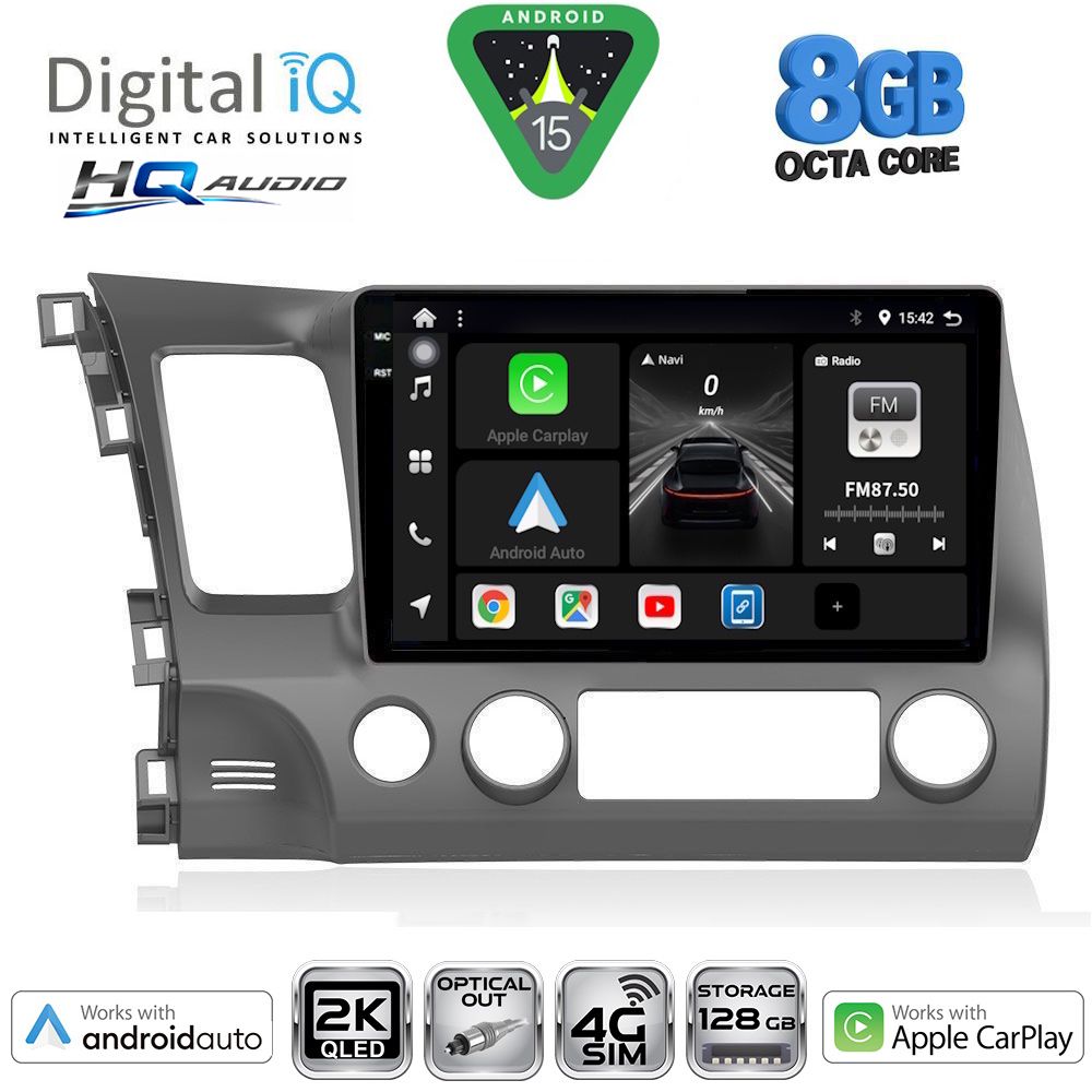 BXK20188_15 DIGITAL IQ BXK 20188_CPAA (10inc) MULTIMEDIA TABLET for HONDA CIVIC 4D mod. 2006-2012 - Image 1