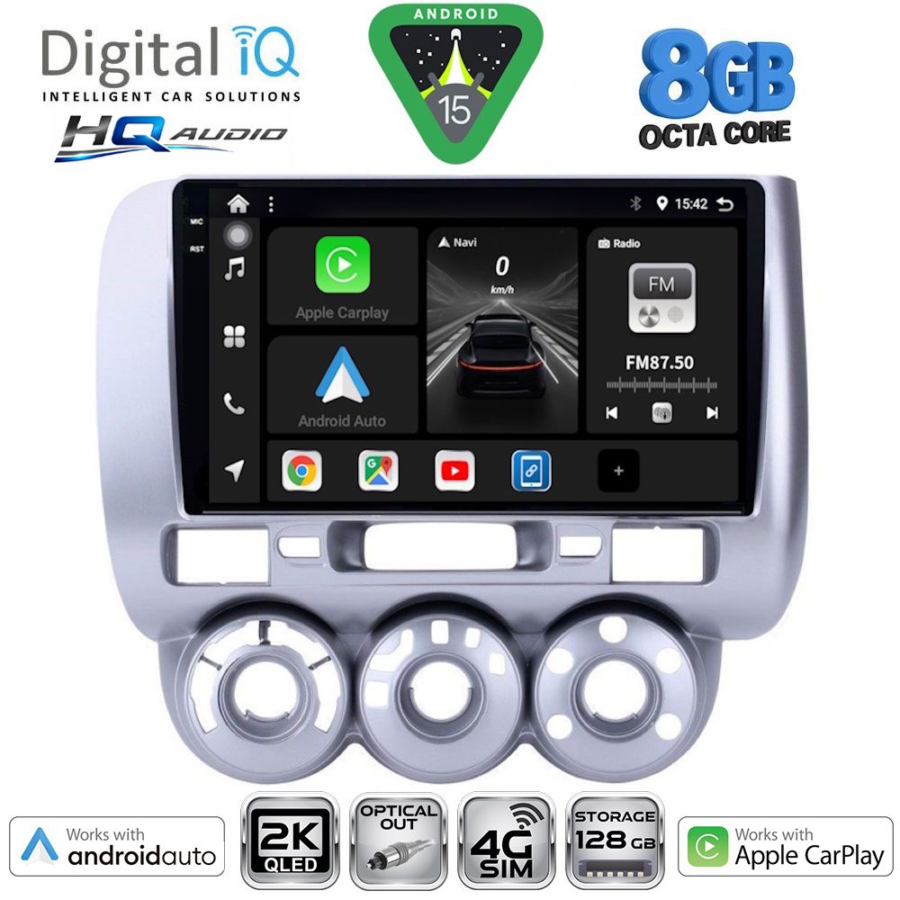 BXK20210_15 DIGITAL IQ BXK 20210_CPAA A/C (9inc) MULTIMEDIA TABLET for HONDA JAZZ mod. 2002-2008 - Image 1