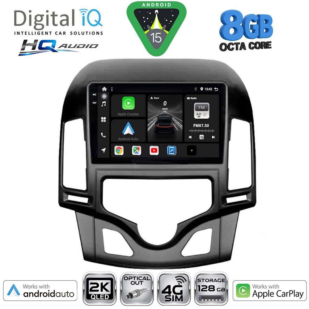 BXK20231CL_15 DIGITAL IQ BXK 20231_CPAA CLIMA (9inc) MULTIMEDIA TABLET for HYUNDAI i30 mod. 2007-2012 - Image 1