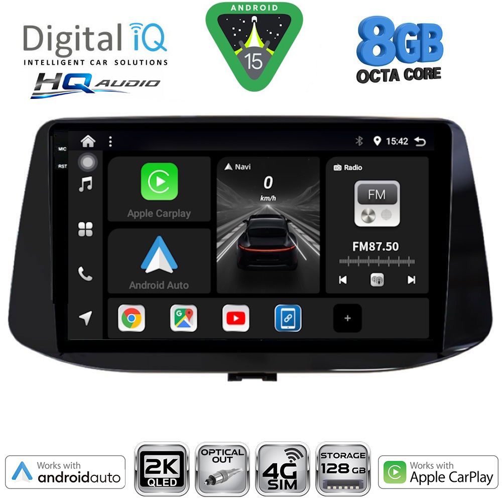 BXK20233_15 DIGITAL IQ BXK 20233_CPAA (9inc) MULTIMEDIA TABLET for HYUNDAI i30 mod. 2018-2025 - Image 1
