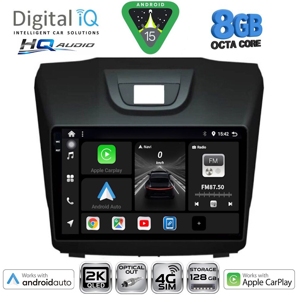 BXK20255_15 DIGITAL IQ BXK 20255_CPAA (9inc) MULTIMEDIA TABLET for ISUZU DMAX mod. 2012-2020 - Image 1