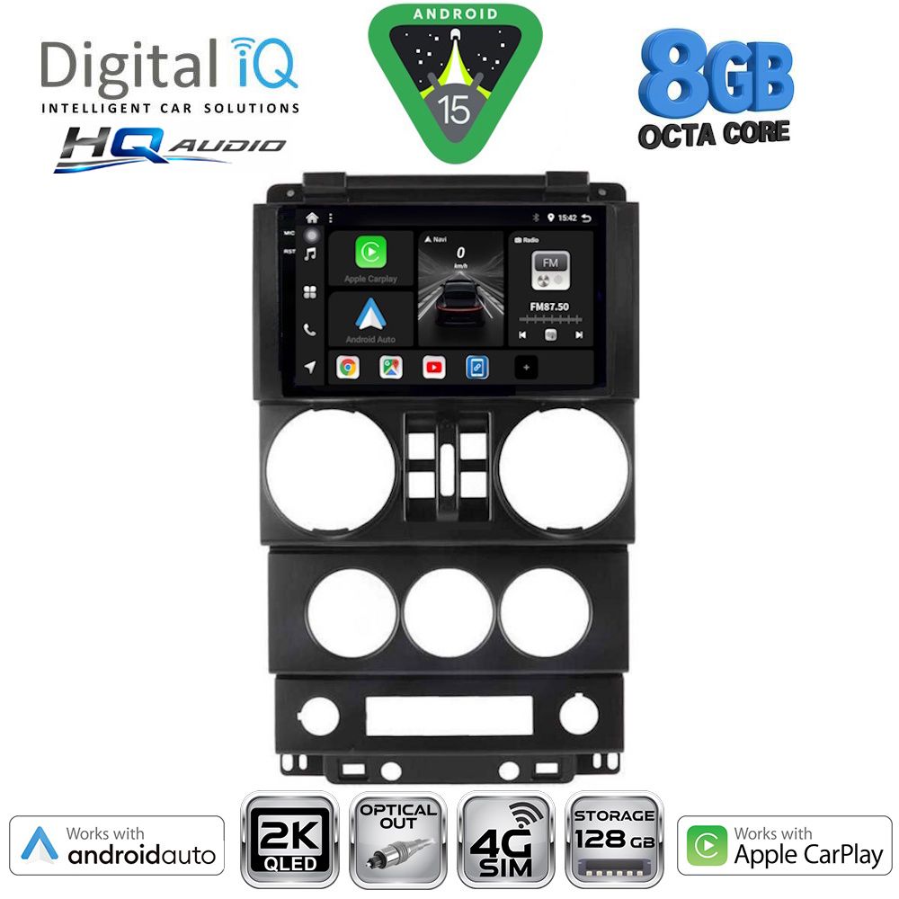 BXK20294_15 DIGITAL IQ BXK 20294_CPAA (9inc) MULTIMEDIA TABLET for JEEP WRANGLER mod. 2006-2011 - Image 1
