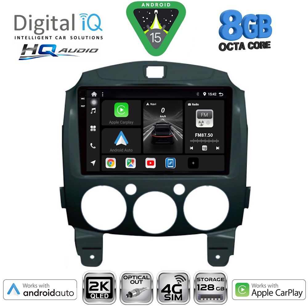 BXK20361_15 DIGITAL IQ BXK 20361_CPAA (9inc) MULTIMEDIA TABLET for MAZDA 2 mod. 2007-2014 - Image 1