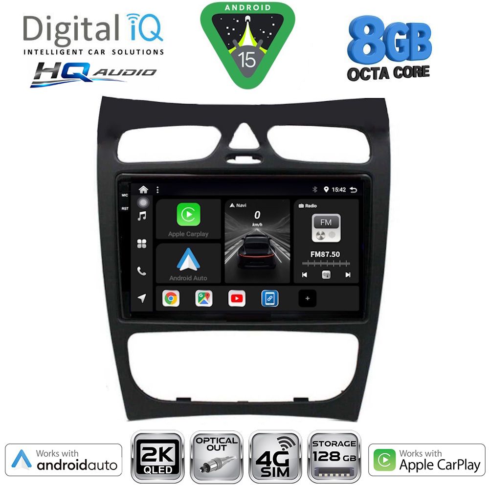BXK20406_15 DIGITAL IQ BXK 20406_CPAA (9inc) MULTIMEDIA TABLET for MERCEDES CLK (W209) mod. 2000-2004 - Image 1