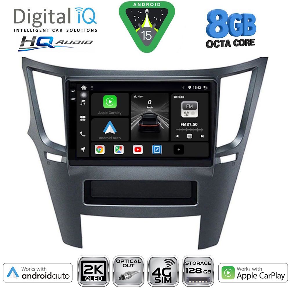BXK20667_15 DIGITAL IQ BXK 20667_CPAA (9inc) MULTIMEDIA TABLET for SUBARU LEGACY - OUTBACK mod. 2009-2014 - Image 1
