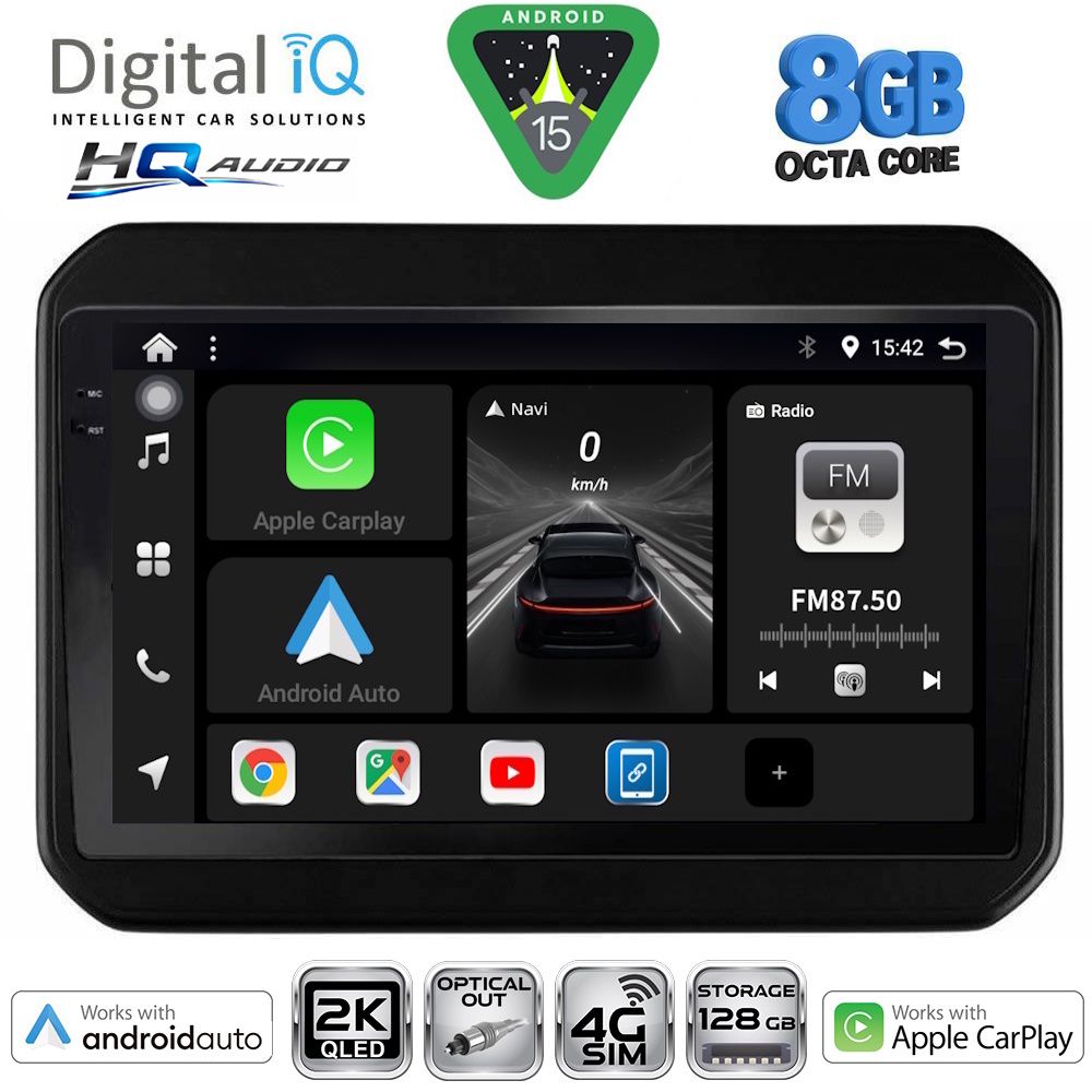 BXK20676_15 DIGITAL IQ BXK 20676_CPAA (9inc) MULTIMEDIA TABLET for SUZUKI IGNIS mod. 2016-2026 - Image 1