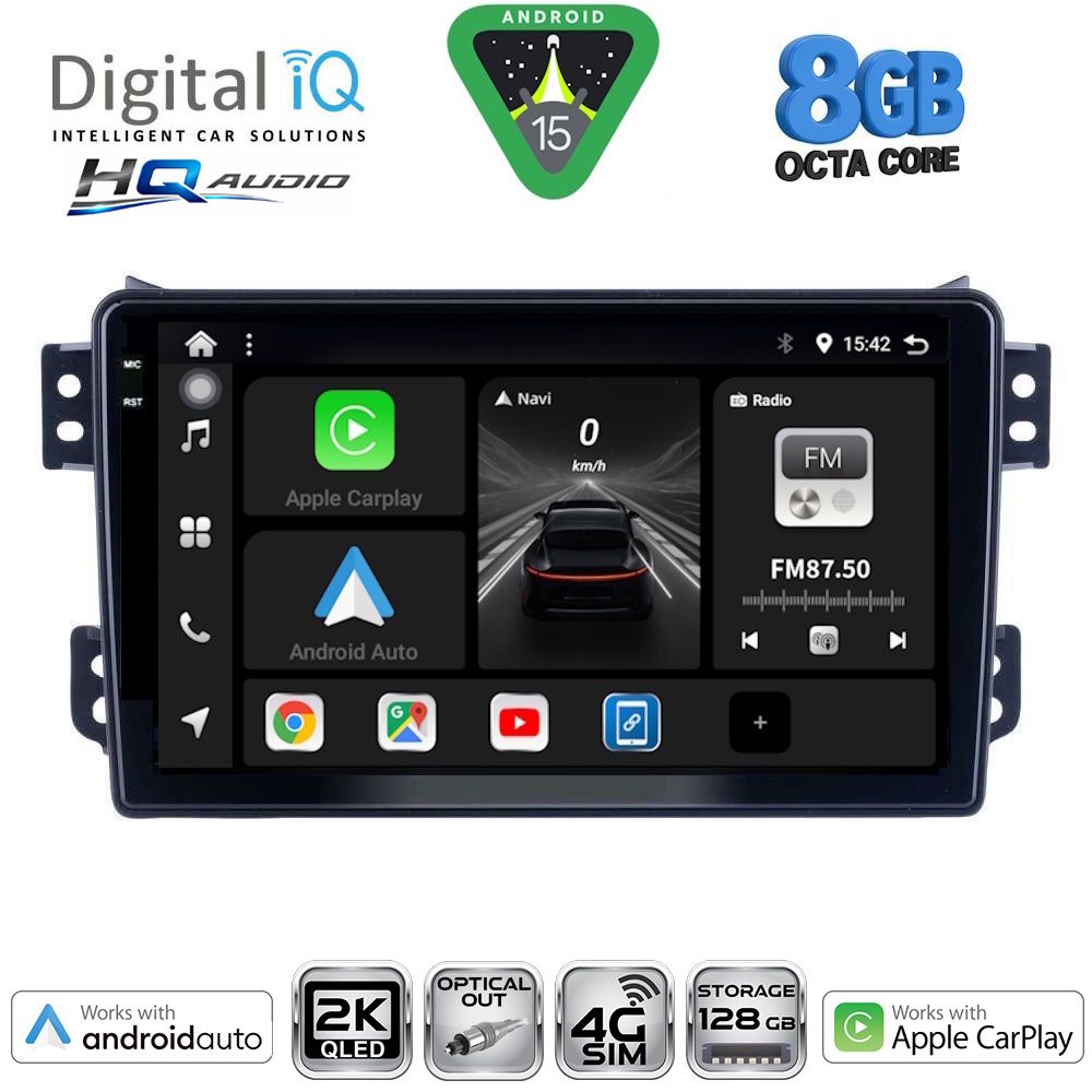 BXK20682_15 DIGITAL IQ BXK 20682_CPAA (9inc) MULTIMEDIA TABLET for OPEL AGILA - SUZUKI SPLASH mod. 2008-2018 - Image 1