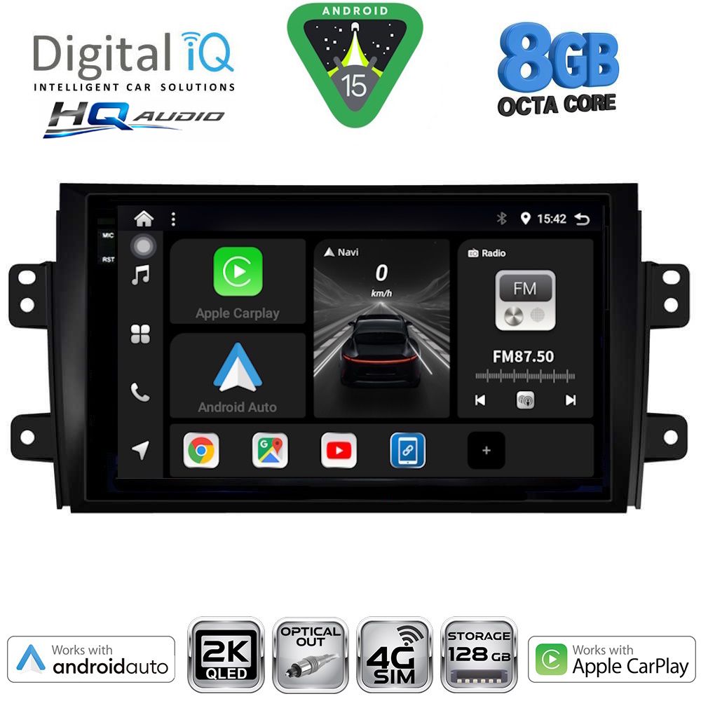 BXK20688_15 DIGITAL IQ BXK 20688_CPAA (9inc) MULTIMEDIA TABLET for FIAT SEDICI – SUZUKI SX4 mod. 2005-2013 - Image 1