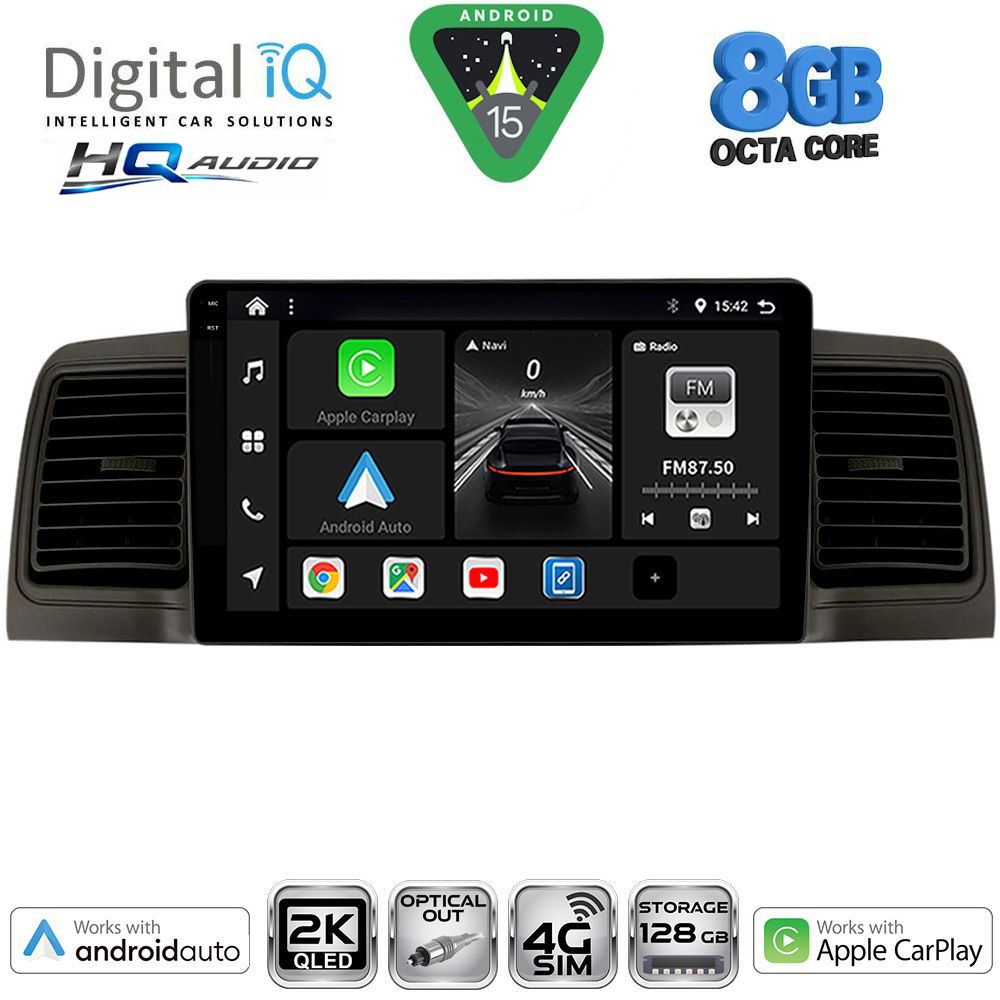 BXK20712BL_15 DIGITAL IQ BXK 20712BL_CPAA (9inc) MULTIMEDIA TABLET for TOYOTA COROLLA mod. 2001-2006 (BLACK) - Image 1