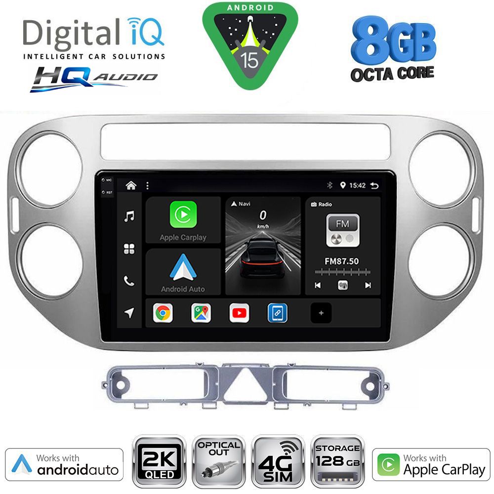 BXK20759GR_15-1 DIGITAL IQ BXK 20759GR_CPAA (9inc) MULTIMEDIA TABLET for VW TIGUAN mod. 2004-2011 (GREY) - Image 1