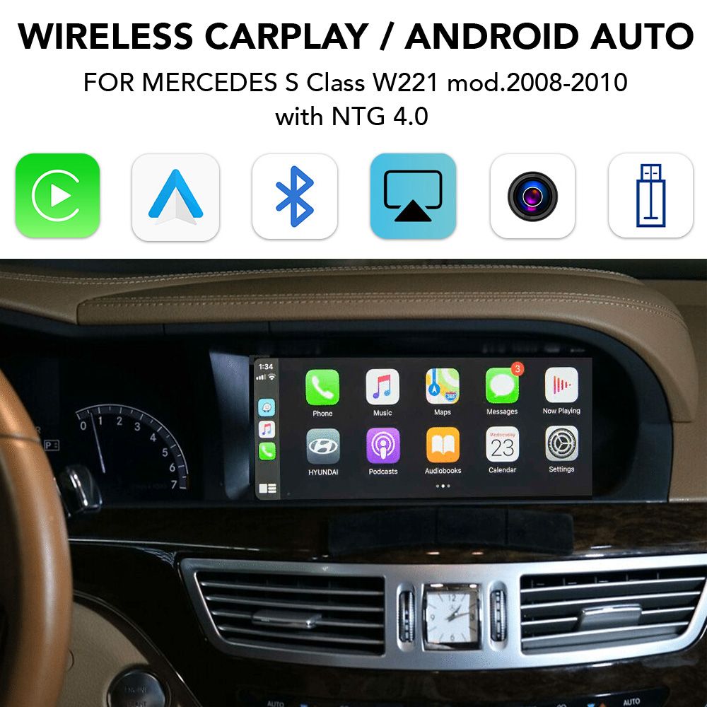 BZ245_CPAA DIGITAL IQ BZ 245 CPAA (CARPLAY / ANDROID AUTO BOX for MERCEDES S Class W221 mod.2008-2010 with NTG 4.0) - Image 1
