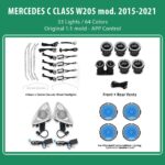 DIQ AMBIENT 8161 DCL - BENZ C (W205) (Digital iQ Ambient Light for Mercedes C (W205) mod. 2015-2021 with 33 Lights)