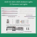 DIQ AMBIENT AUDI A3 (8Y) DYN mod. 2021-2026 (Digital iQ Ambient Light for Audi A3 (8Y) mod. 2021-2026 with 22 Lights)