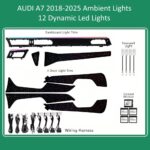 DIQ AMBIENT AUDI A7 (4K7) DYN (Digital iQ Ambient Light for Audi A7 mod. 2018-2025 with 12 Dynamic Lights)