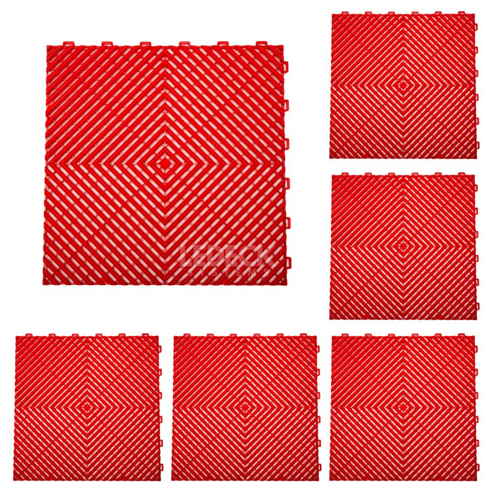 DIQ_PLASTIC_FLOOR_TILES_6xRED_01 DIGITAL IQ PLASTIC FLOOR TILES 6TEM (RED) - Image 1