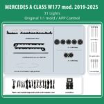 DIQ AMBIENT MERCEDES A BC14M3 (Digital iQ Ambient Light Kit for MERCEDES A CLASS W177 mod. 2019-2025, 31 Lights)