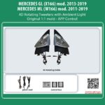 DIQ AMBIENT MERCEDES ML - GL 4D TWEETER COVERS (Digital iQ Ambient Light for MERCEDES ML - GL mod. 2011-2019, 2 x 4D Rotating Tweeter Covers)