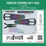 DIQ AMBIENT PORSCHE BSJ08D (Digital iQ Ambient Light for Porsche Cayenne mod. 2017-2025 with 31 Lights)