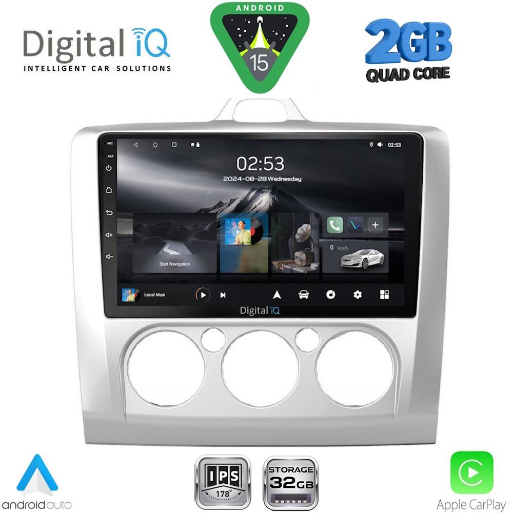 RSD1156AC_15 DIGITAL IQ RSD 1156SL_CPA A/C (9inc) MULTIMEDIA TABLET for FORD FOCUS mod. 2005-2012 (SILVER) - Image 1