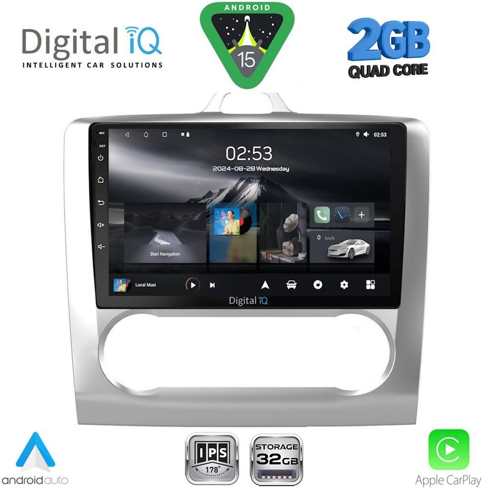 RSD1156CL_15 DIGITAL IQ RSD 1156SL_CPA CLIMA (9inc) MULTIMEDIA TABLET for FORD FOCUS mod. 2005-2012 (SILVER) - Image 1