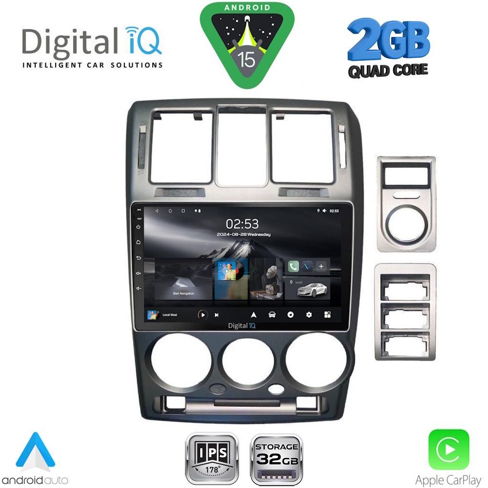 RSD1222_15 DIGITAL IQ RSD 1222GR_CPA (9inc) MULTIMEDIA TABLET for HYUNDAI GETZ mod. 2002-2011 (GREY) - Image 1