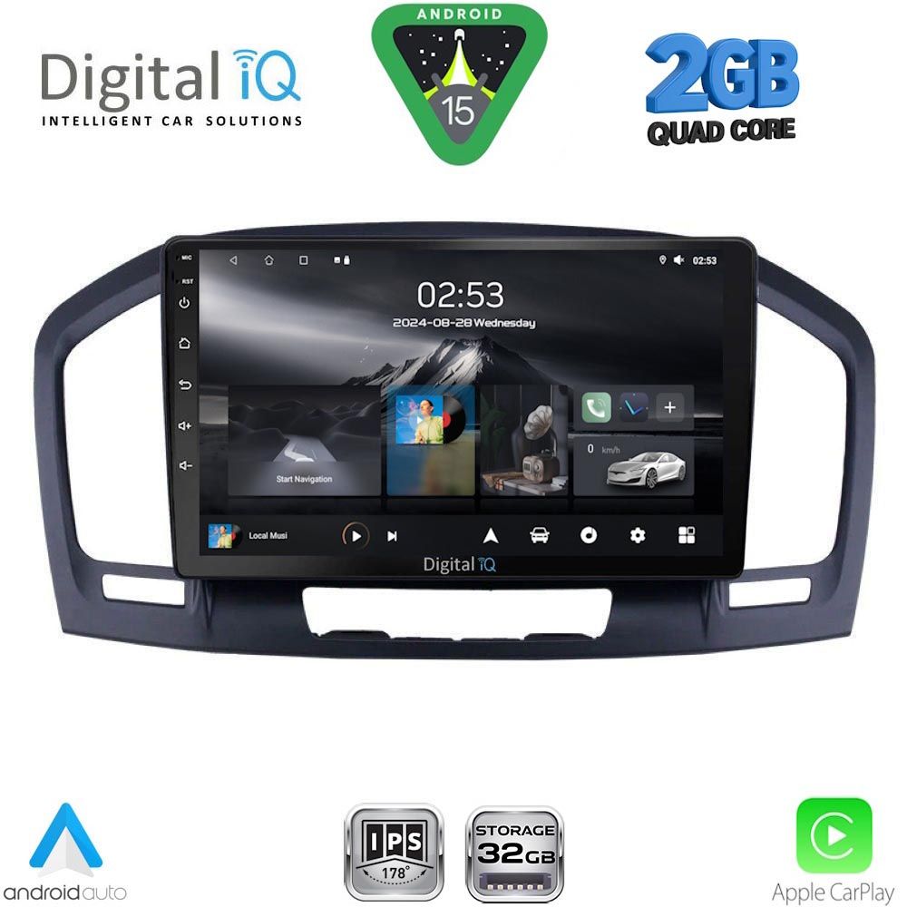 RSD1491_15 DIGITAL IQ RSD 1491BL_CPA (9inc) MULTIMEDIA TABLET for OPEL INSIGNIA mod.2008-2013 (BLACK) - Image 1
