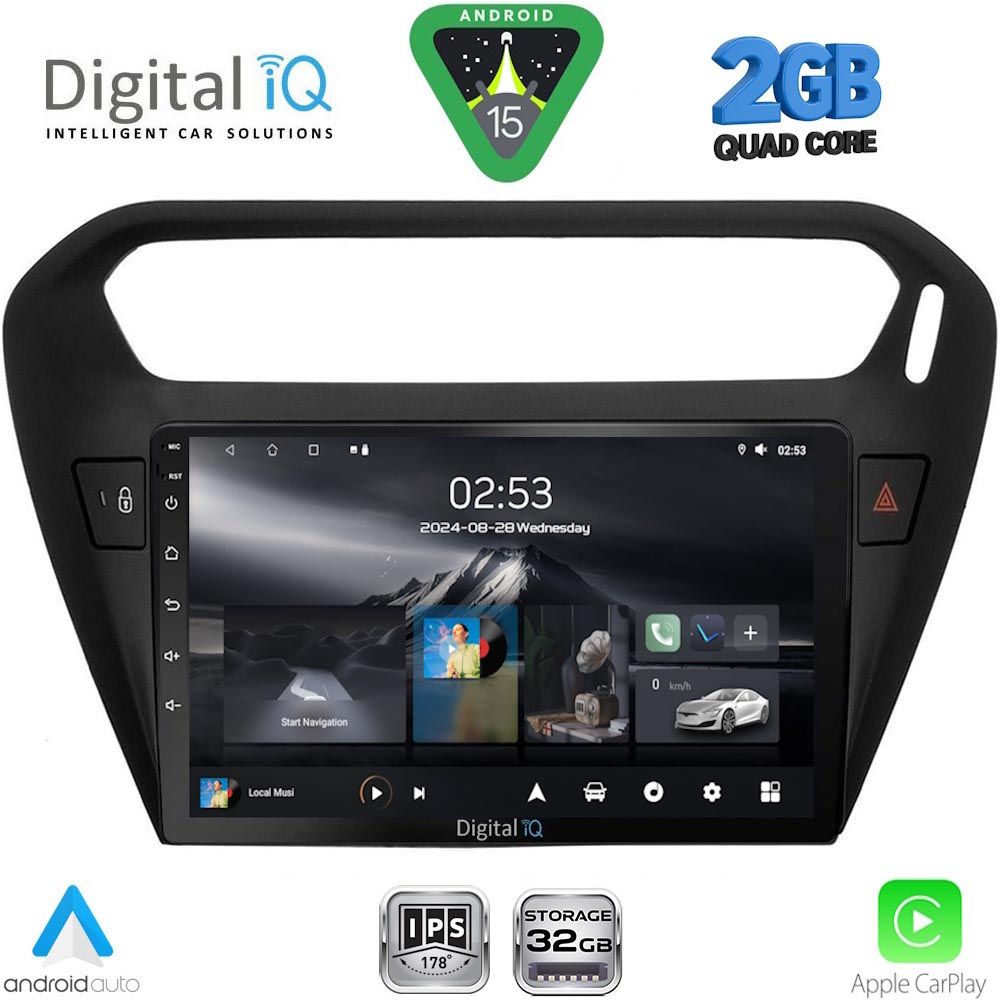 RSD1511BL_15 DIGITAL IQ RSD 1511BL_CPA (9inc) MULTIMEDIA TABLET for CITROEN ELYSEE – PEUGEOT 301 mod. 2013-2026 (BLACK) - Image 1